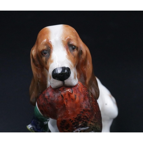 2 - Porcelain Royal Doulton Figurine with a Pheasant in its mouth.