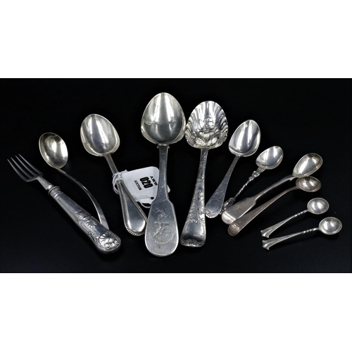 20 - A Large amount of silver flatware, weight 293 grams.