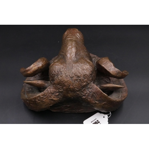 206 - Large Bronze / Brass Rams Head (excellent casting) Cowdy Foundry - 11 inches x 8 inches.