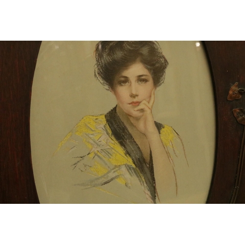 209 - Kimono Girl by Philip Boileau 1863 - 1917, dated 1905  in original Art Nouveau Frame.