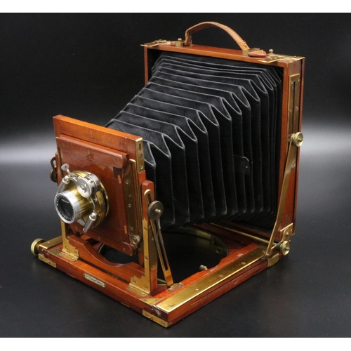 21 - A very good quality original National Half Plate Camera manufactured by W Butcher & Sons from 1902 -... 