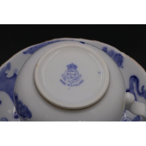 210 - Royal Worcester Blue Dragon Part Tea Set 20 pieces