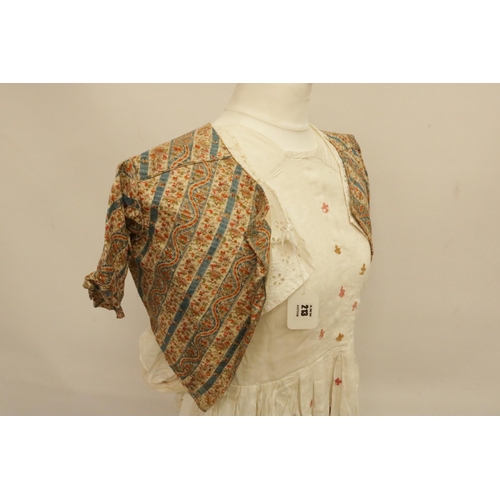 213 - 3 items of Early 20th Century Vintage Clothing - Lace Jacket, Cloths & Ornate Jacket