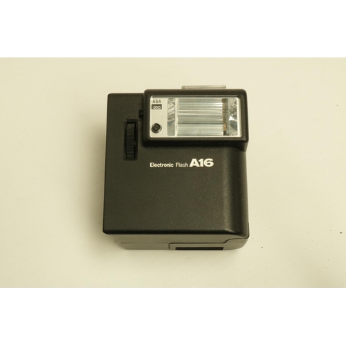 224 - Olympus XA with A16 Flash Camera. The XA is one of the smallest range finder cameras ever made. All ... 