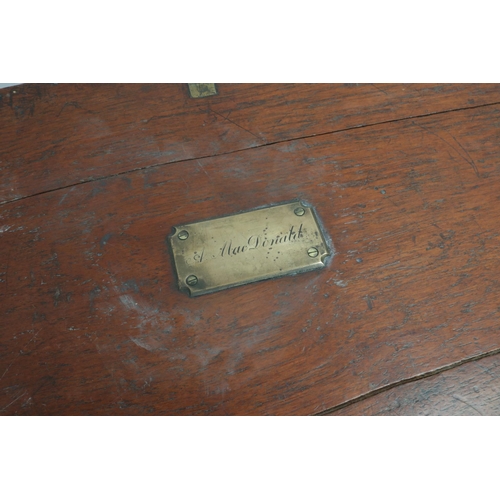 226 - Large Oak Box with Brass Fittings - Name Plate 