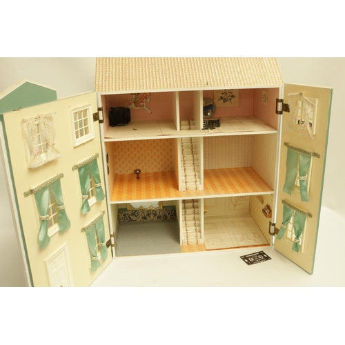 234 - Vintage Georgian Style Dolls Town House with attachable conservatory.