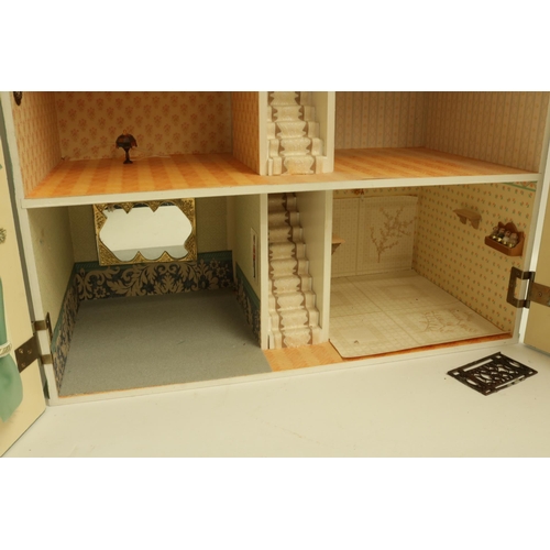 234 - Vintage Georgian Style Dolls Town House with attachable conservatory.