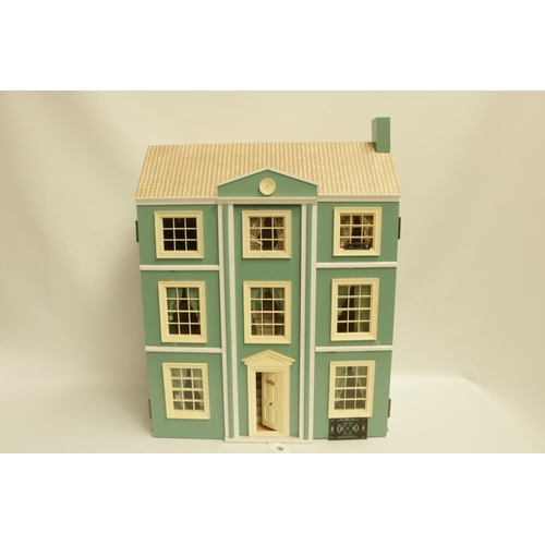 234 - Vintage Georgian Style Dolls Town House with attachable conservatory.