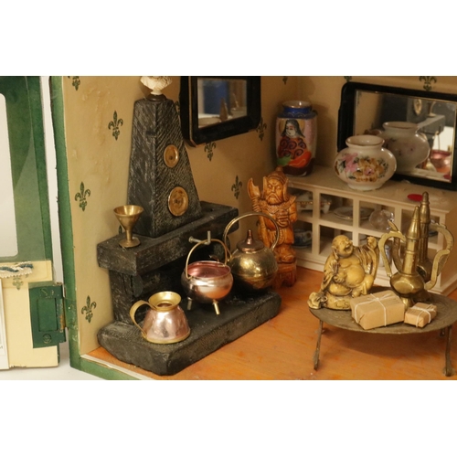 237 - Handmade Dolls House Shop Complete with Collectables