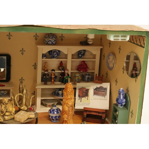 237 - Handmade Dolls House Shop Complete with Collectables