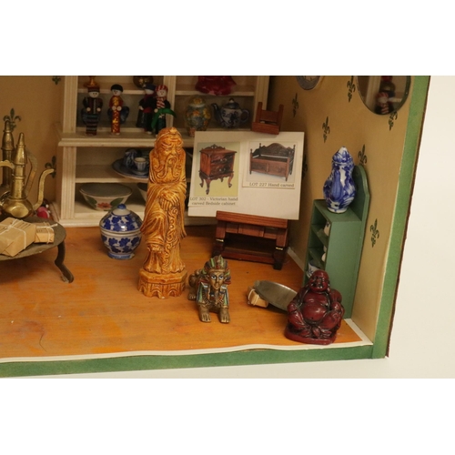 237 - Handmade Dolls House Shop Complete with Collectables