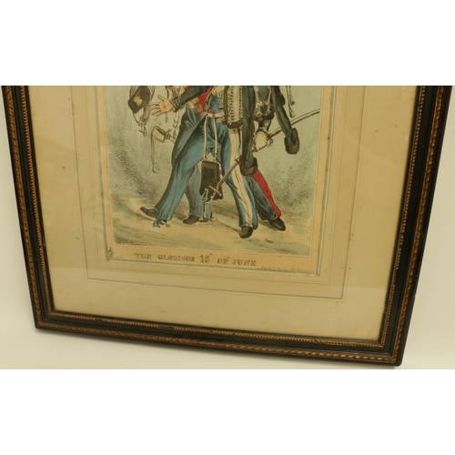 246 - William Heath Caricature, Circa 1825 - 1830. Etching under glass. Not inspected outside of frame.