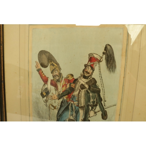 246 - William Heath Caricature, Circa 1825 - 1830. Etching under glass. Not inspected outside of frame.