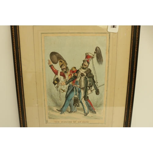 246 - William Heath Caricature, Circa 1825 - 1830. Etching under glass. Not inspected outside of frame.