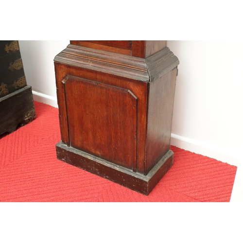 255 - Early 19th Century Mahogany Longcase clock by Thomas and William Stripling of Lichfield, the hood.