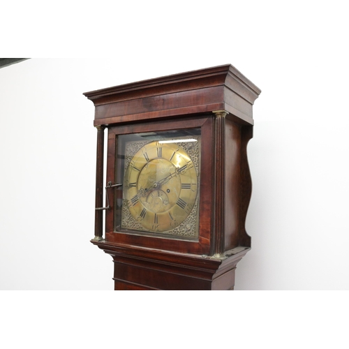 255 - Early 19th Century Mahogany Longcase clock by Thomas and William Stripling of Lichfield, the hood.