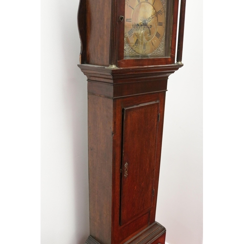 255 - Early 19th Century Mahogany Longcase clock by Thomas and William Stripling of Lichfield, the hood.