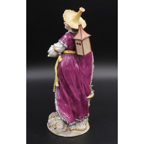 264 - 19th Century Potschappel Figurine - Turkish Woman playing a Hurdy Gurdy. 12