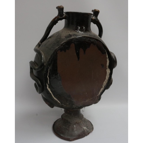 278 - A Large Pottery Flask possibly used for Holy Water, early 19th Century. This item does have damage d... 