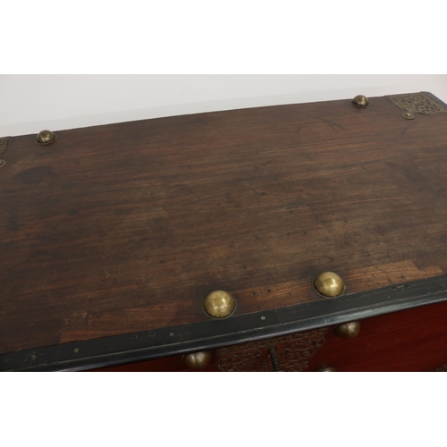 287 - A Fine 18th Century Dutch Colonial Palisander & Ebony Bronze mounted Chest, which stands or original... 