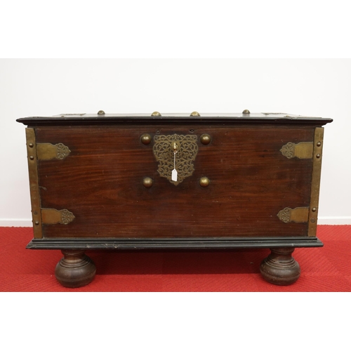 287 - A Fine 18th Century Dutch Colonial Palisander & Ebony Bronze mounted Chest, which stands or original... 