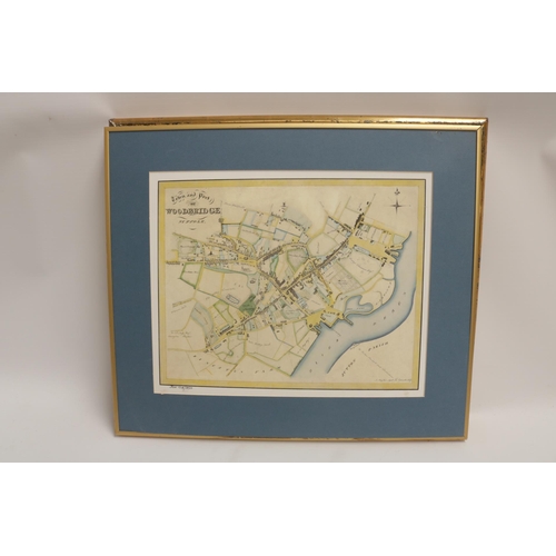 296 - Three Framed Maps - various dates, some spotting.