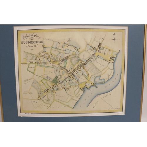 296 - Three Framed Maps - various dates, some spotting.