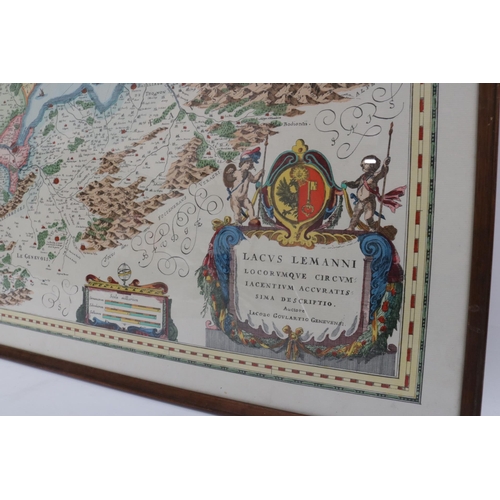 296 - Three Framed Maps - various dates, some spotting.