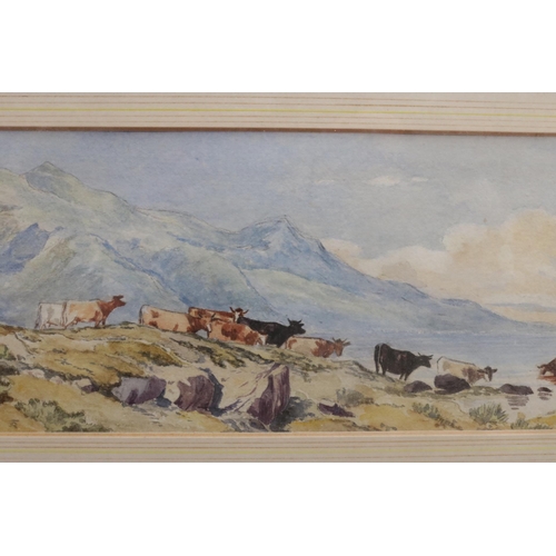 301 - Framed Watercolour by William Delamotte Depicting Cattle