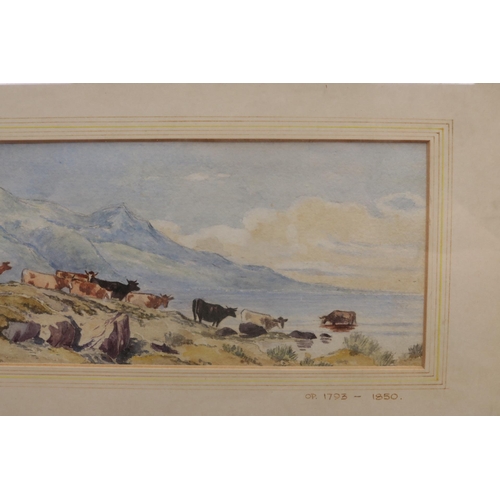 301 - Framed Watercolour by William Delamotte Depicting Cattle