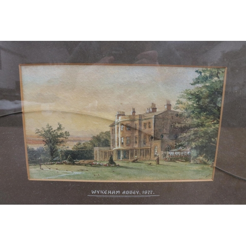 302 - Watercolour of Wykeham Abbey Dated 1877 - dated on the right hand side of the picture.