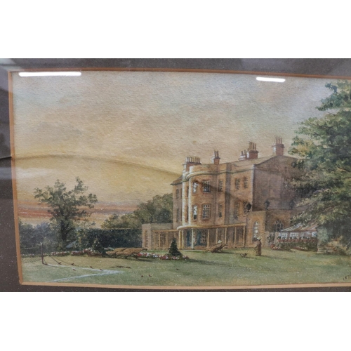 302 - Watercolour of Wykeham Abbey Dated 1877 - dated on the right hand side of the picture.