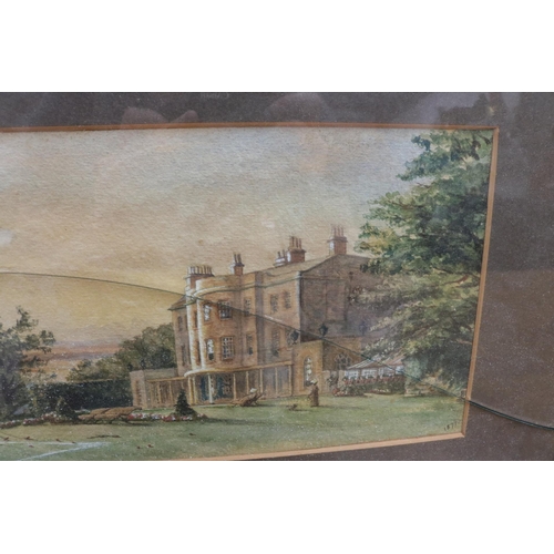 302 - Watercolour of Wykeham Abbey Dated 1877 - dated on the right hand side of the picture.