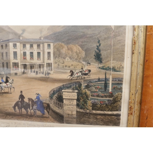 303 - Framed Print of the Victoria Hotel, Llanberis, Wales.