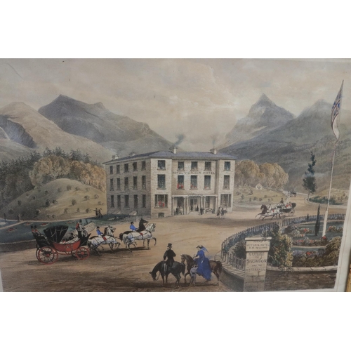 303 - Framed Print of the Victoria Hotel, Llanberis, Wales.