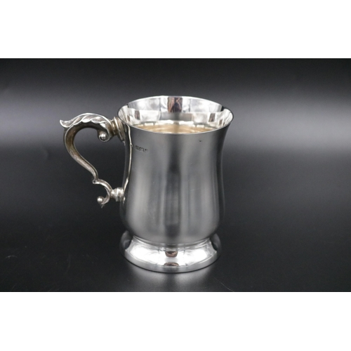 316 - A Silver tankard weighing 180 grams.