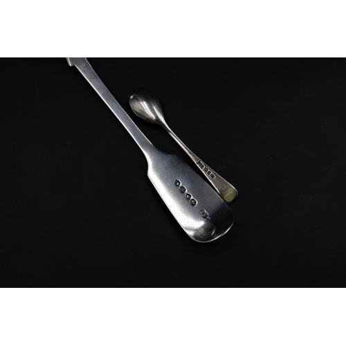 319 - 1850s Silver Spoon plus Mustard Spoon 70 grams.