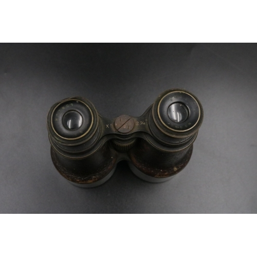 332 - Ross of London Military / Naval Binoculars x5 27/16 Magnification.