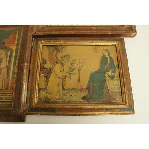 342 - A large collection of renaissance style prints on board in Medici style frames.