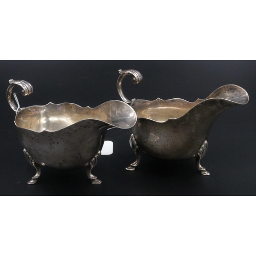 40 - Silver Mappin & Webb Sauce Boats (423 grams)