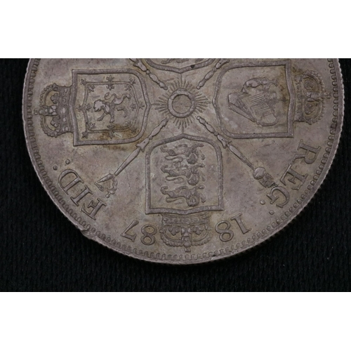 48 - Victoria 1887 Double Florin Coin