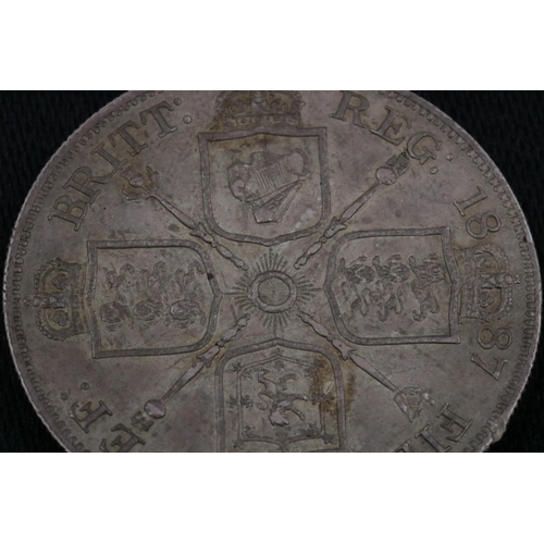 48 - Victoria 1887 Double Florin Coin