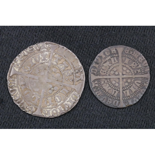 54 - Henry VI Groat & Halfgroat both annulet issue. (London & Calaise)