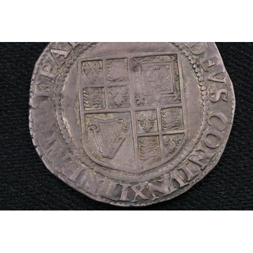 62 - James I shilling MM LS & James I Sixpence 1624