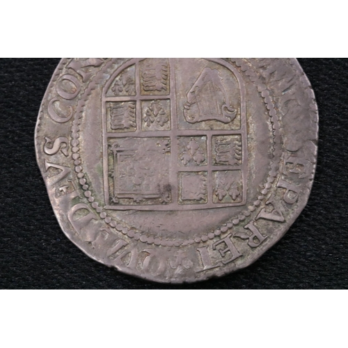 62 - James I shilling MM LS & James I Sixpence 1624