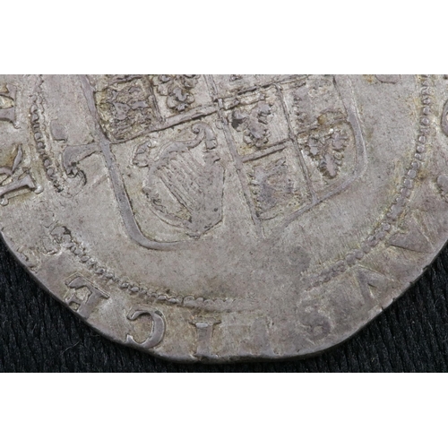 65 - Charles II Hammered Issue Shilling MM Crown Coin