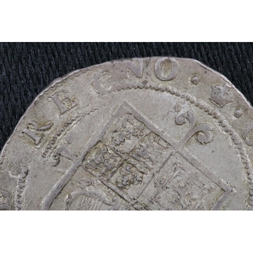 65 - Charles II Hammered Issue Shilling MM Crown Coin