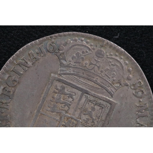 71 - William & Mary Half Crown 1689