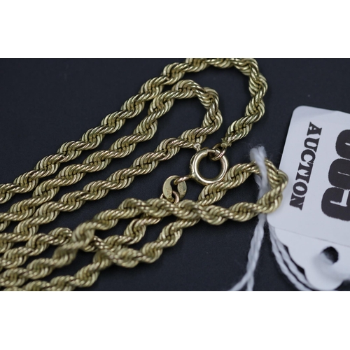 85 - 9CT Gold Ladies Rope Necklace 4.85 Grams