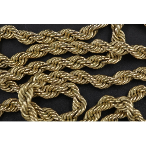 85 - 9CT Gold Ladies Rope Necklace 4.85 Grams